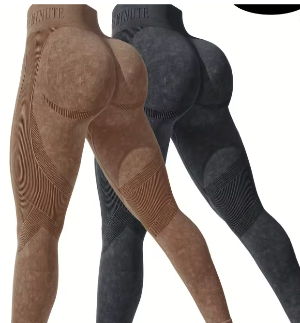 2 Pack Of Women's Stylish Gym Leggings